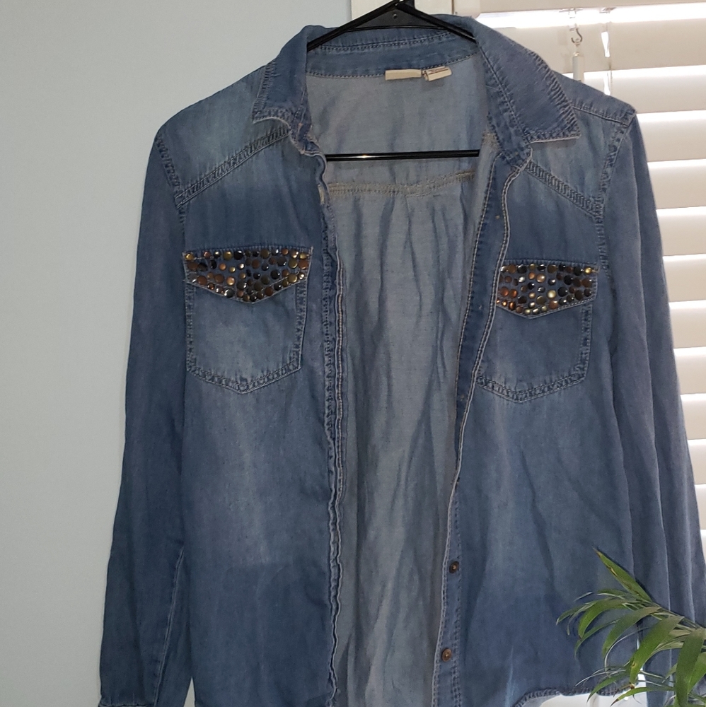 Button down denim shirt